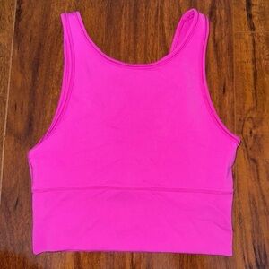 Lululemon Power Pivot Tank Pink Reversible V-Neck Crop Size 4 (No Size Dot)